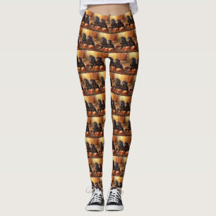 Leggings Tibétain Mastiff Chiot Automne Citrouille délice