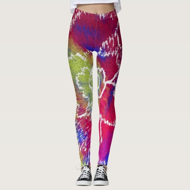 Leggings Tie-Dye Colorés (Devant)
