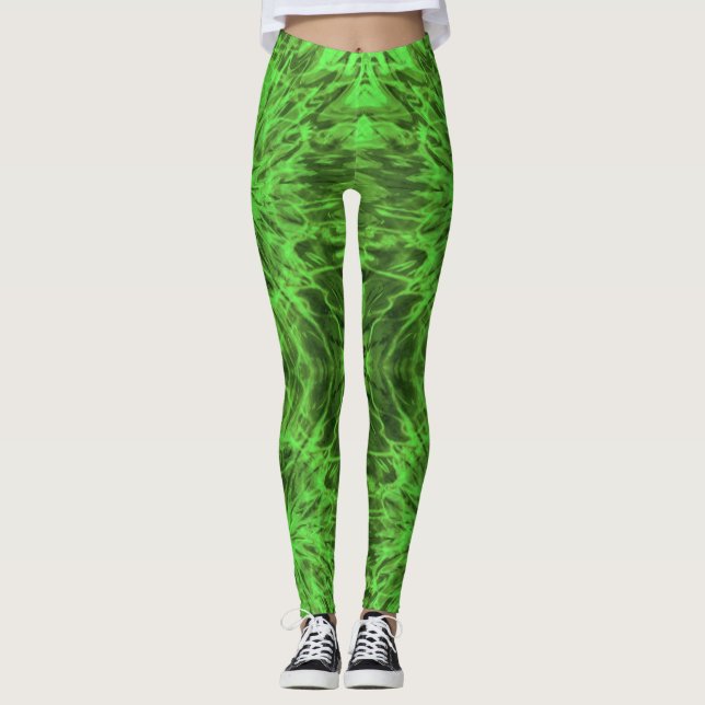 LEGGINGS TIE DYE GREEN (Devant)