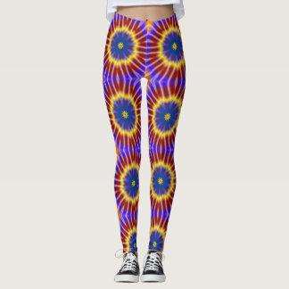 Leggings tie-dye kaléidoscope arc-en-ciel