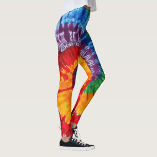 Leggings Tie Dye Motif psychédélique
