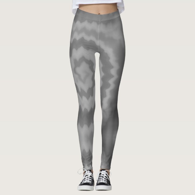 Leggings Tie teinture tourbillon funky rétro super gris mot (Devant)