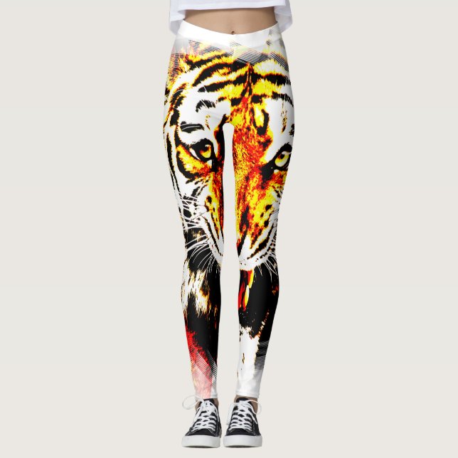 Leggings Tiger Modèle personnalisé Design élégant moderne (Devant)