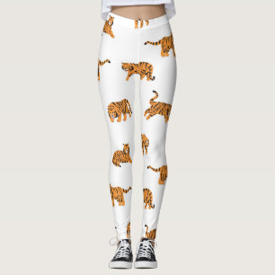 Leggings Tigre japonais : Doodle Vintage sans joint