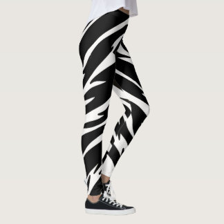 Leggings tigre noir et blanc - Imprimé Yoga animal