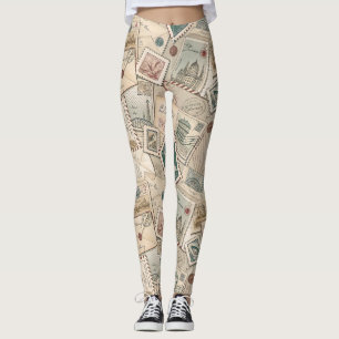 Leggings Timbres Postaux Anciens