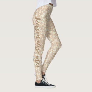 Leggings Tirage de la Parties scintillant de sable Brown T