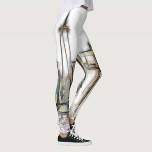 Leggings Tirage de Newyork City en noir et blanc