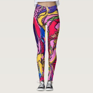 Leggings Tissages d'impression "Fièvre de la jungle"