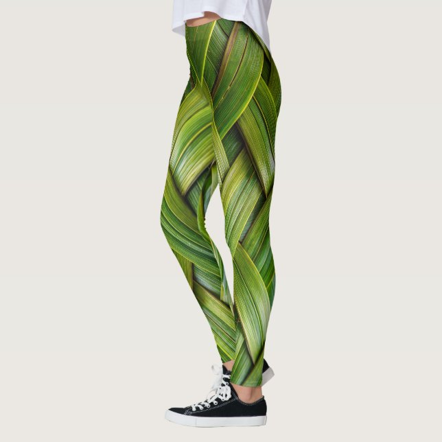 Leggings Tissu de bambou vert frais (Gauche)