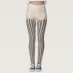 Leggings Tissu dentelle texture textile, motif arrière - pl