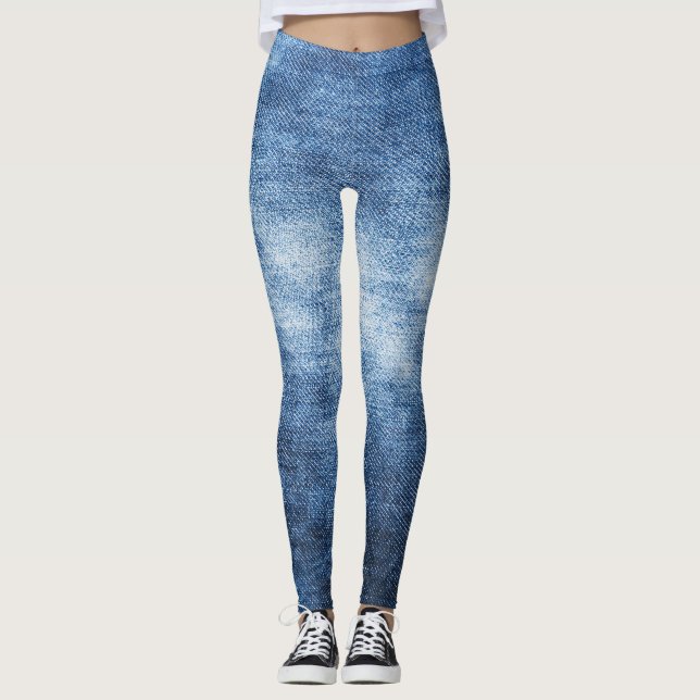 Leggings Tissu en denim usé, arrière - plan texturé. (Devant)