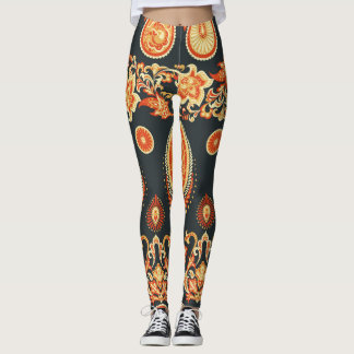 Leggings Tissu ethnique oriental Paisley