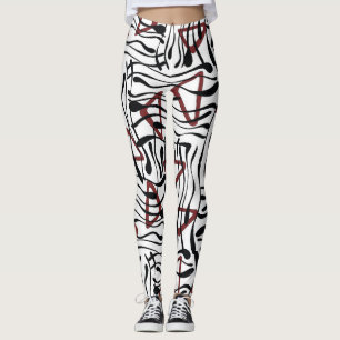Leggings Tissu géométrique : Design Motif artistique.