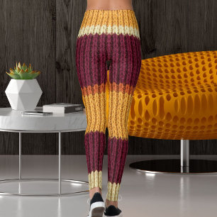 Leggings Tissu graphique à motif de tricot de couverture po