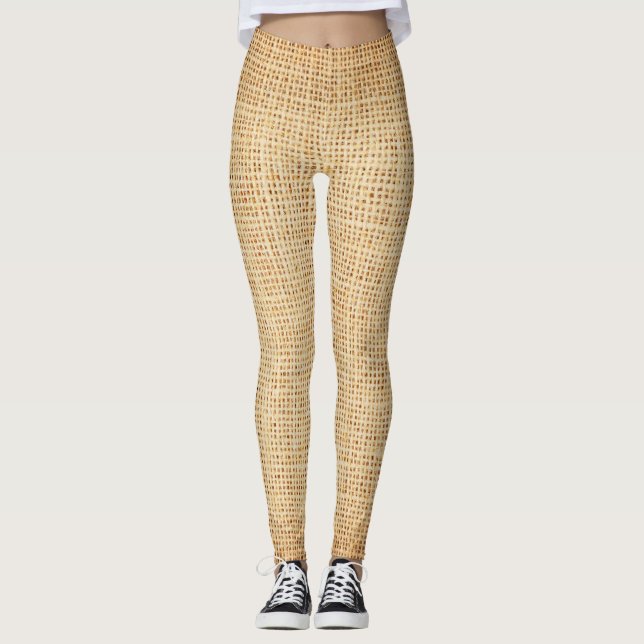 Leggings Tissu naturel, arrière - plan texturé. (Devant)