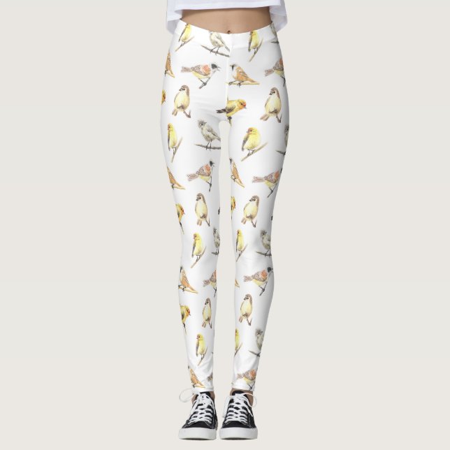 Leggings Tit birds motif (Devant)
