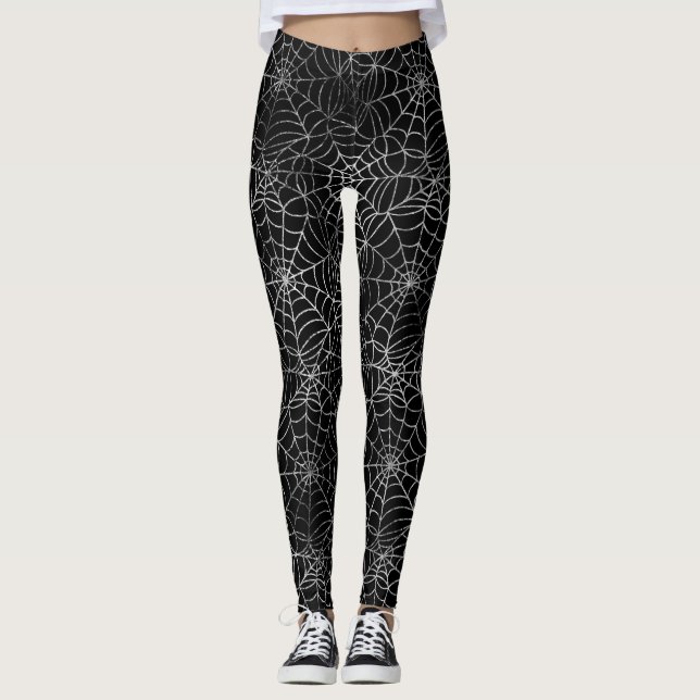 Leggings Toile d'araignée d'Halloween (Devant)