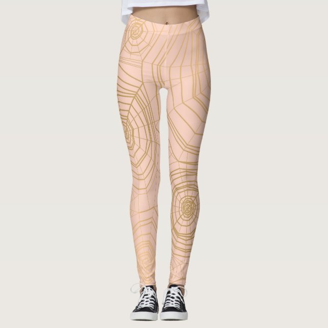 Leggings Toile d'araignée pastel : motif d'Halloween. (Devant)