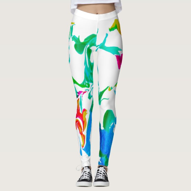 Leggings Toiles d'araignée colorées (Devant)