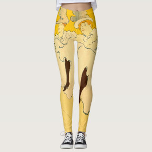 Leggings Tolouse-Lautrec Dancing Girls Yellow Poster Art