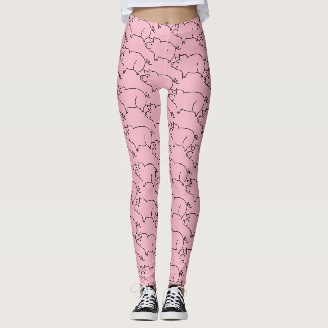 Leggings Tonnerre d'animal de porc (Devant)