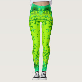 Leggings Tons de vert Mandala Abstrait