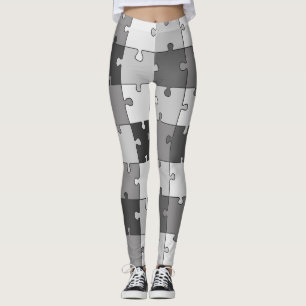 Leggings Tons espiègles de gris de casse-tête