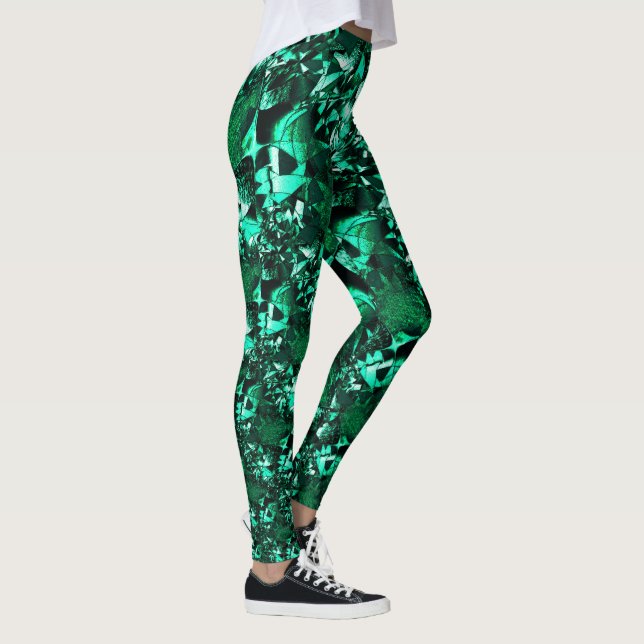 Leggings Tons vert vif, et similaires au relief (Droite)
