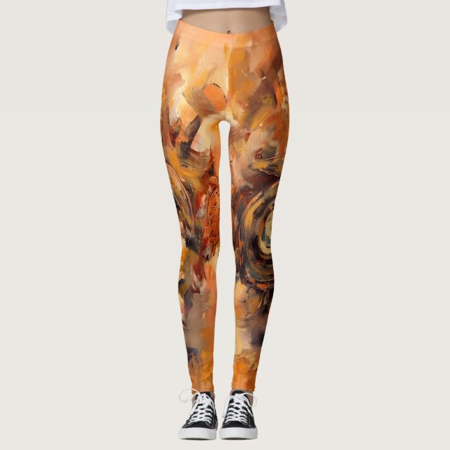 Leggings Tortue Abstraite (Devant)