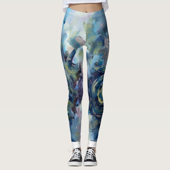 Leggings Tortue Abstraite (Devant)