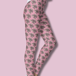 Leggings Tortue de mer rose mignonne