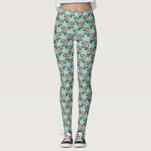 Leggings toucan oiseau de la jungle pastel arc-en-ciel moti