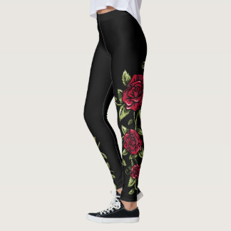 Leggings Toujours nous aimons les roses rouges ......