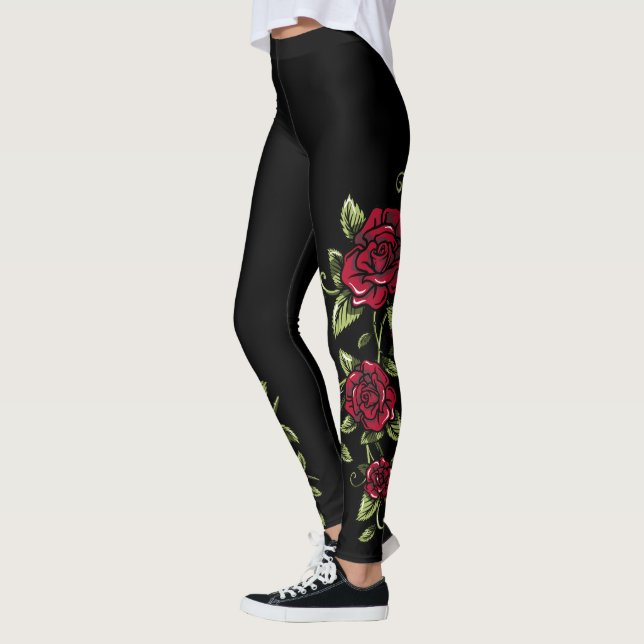 Leggings Toujours nous aimons les roses rouges ...... (Gauche)