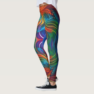 Leggings Tourbillon coloré en plume