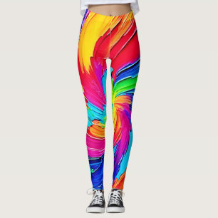 Leggings Tourbillon de couleurs : Art Abstrait