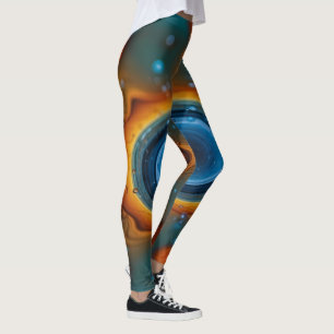 Leggings Tourbillon de couleurs : une danse abstraite à l'h