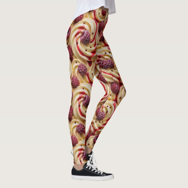 Leggings Tourbillon de framboise crémeux - Esthétique de de (Droite)