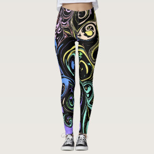 Leggings Tourbillons colorés abstraits