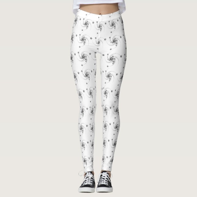 Leggings Tourbillons d'étoiles - (Devant)
