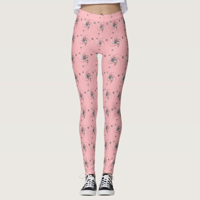 Leggings Tourbillons d'étoiles - (Devant)