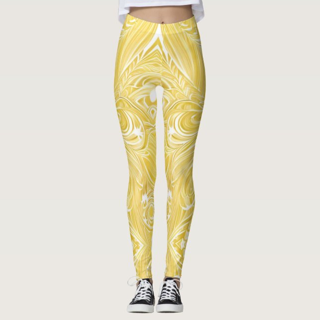 Leggings Tourbillons dorés (Devant)