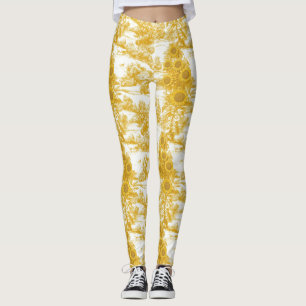 Leggings Tournesol Campagne Vintage Toile Jaune (7)
