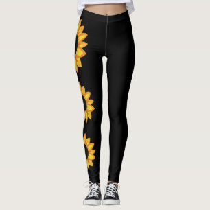 Leggings Tournesol Sporty Chic Activewear Portrait noir