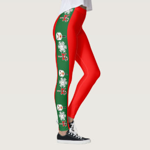 Leggings Tournoi de Pickleball de Noël Joie Fêtes