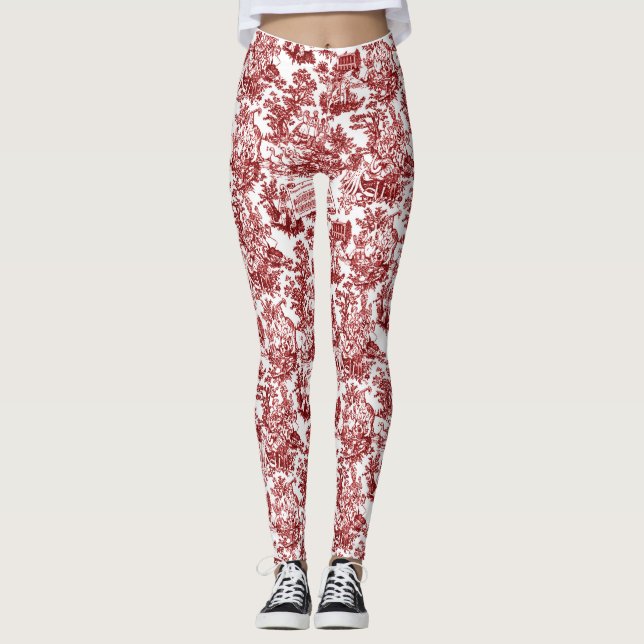 Leggings Tout le monde en harmonie Toile de Jouy (encre de  (Devant)