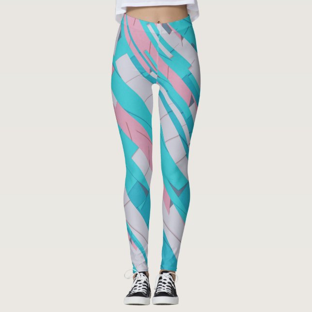 Leggings tout-sur-impression Abstraits colorés (Devant)