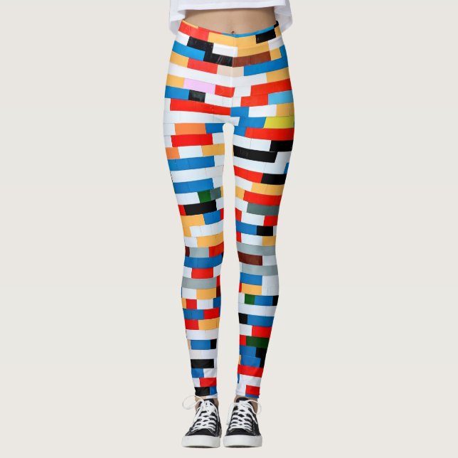 Leggings tout-sur-impression avec motif multicolor (Devant)