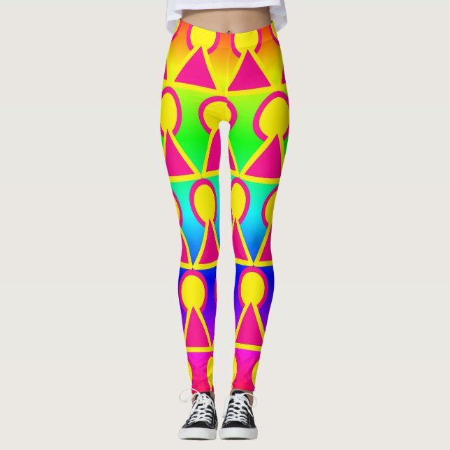 Leggings tout-sur-impression colorés (Devant)